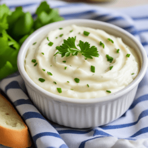 Horseradish Dip Made with Chives